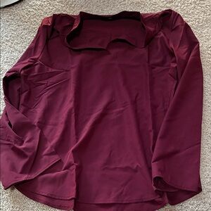 Burgundy Long Sleeve Blouse xxl